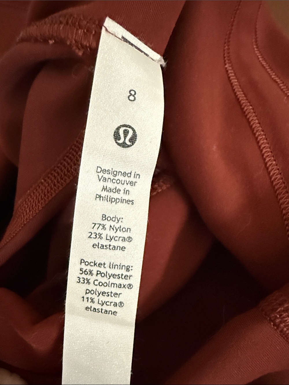 Women’s Lululemon Align Leggings - Rust, Camel, Burgundy, Olive, Navy - size 8 - Picture 2 of 4